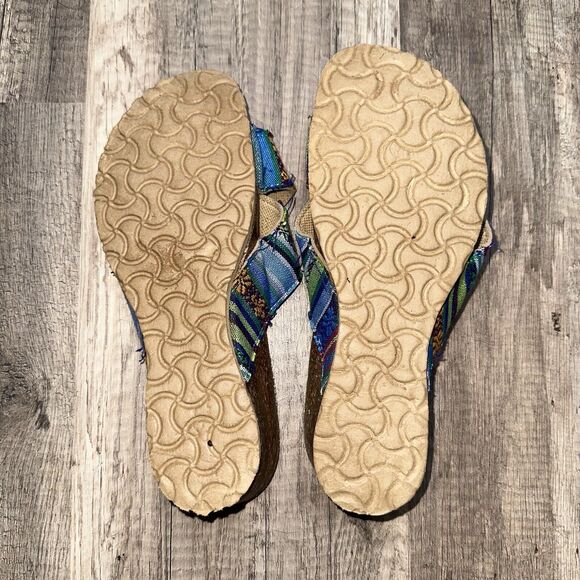 Muk Luk Women’s Slip On Multicolor Cork Sandals No Size - Picture 4 of 4